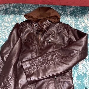 Brown leather coat never worn